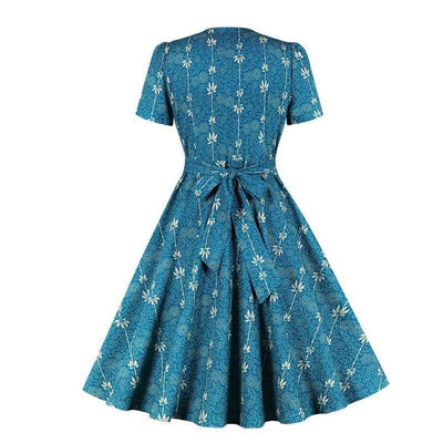 Vintage 60s Country Μπλε Φόρεμα