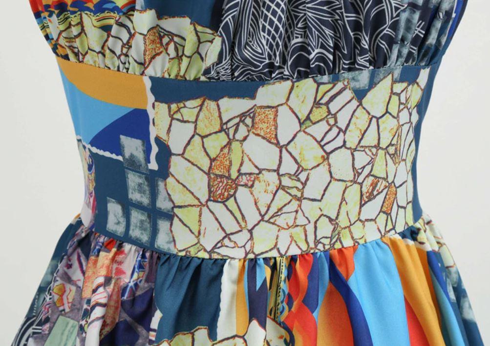 Vintage Φόρεμα 60s Patchwork