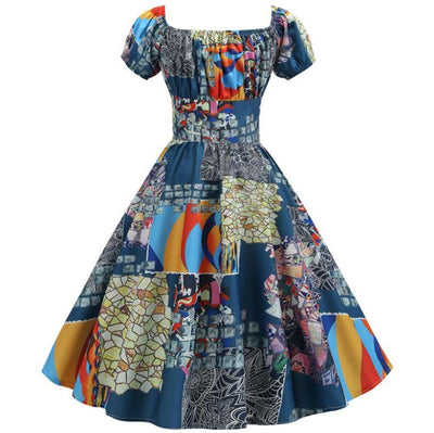 Vintage Φόρεμα 60s Patchwork