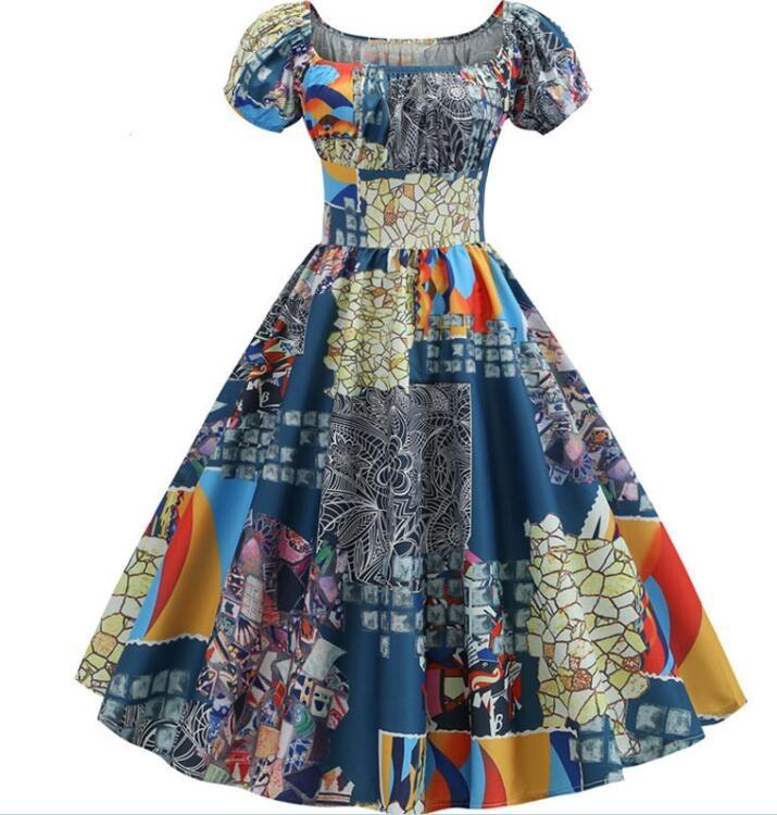 Vintage Φόρεμα 60s Patchwork