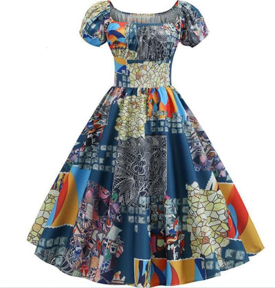 Vintage Φόρεμα 60s Patchwork