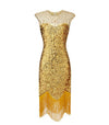 Vintage Φόρεμα 20s Plus Size Beige Gold
