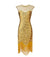 Vintage Φόρεμα 20s Plus Size Beige Gold