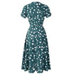 Vintage Φόρεμα 40s Green Flower