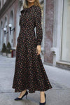 Vintage 40s Flowy Μαύρο Φόρεμα