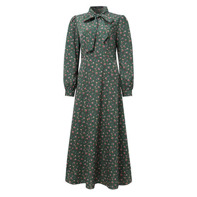 Vintage 40s Flowy Green Φόρεμα