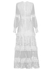 Vintage Φόρεμα 40s White Lantern