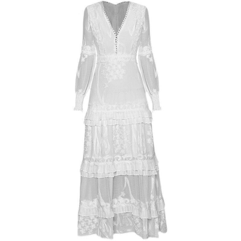 Vintage Φόρεμα 40s White Lantern