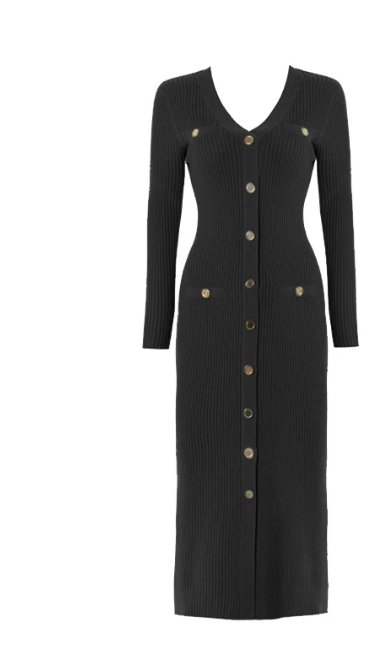 Vintage 40s Μαύρο Φόρεμα Bodycon