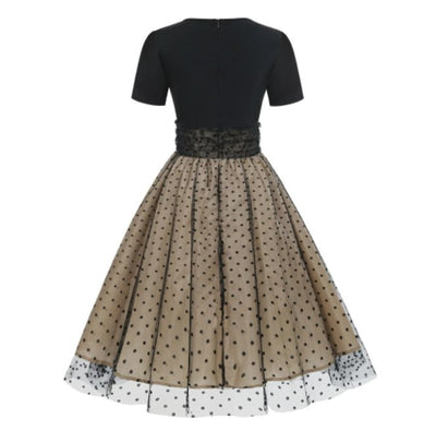 Preppy Vintage Φόρεμα Μαύρο
