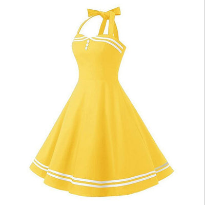 Vintage Boogie Woogie Yellow Φόρεμα