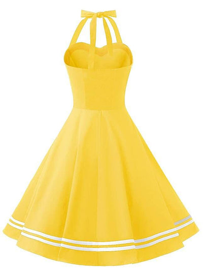 Vintage Boogie Woogie Yellow Φόρεμα