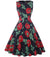 Vintage Κομψό Ρετρό Φόρεμα Navy Flowers