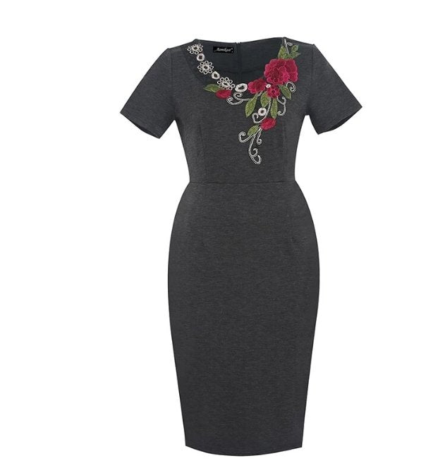 Vintage Pencil Φόρεμα Plus Size