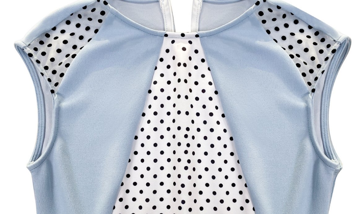 Γυναικείο Vintage Φόρεμα Μπλε Πουά