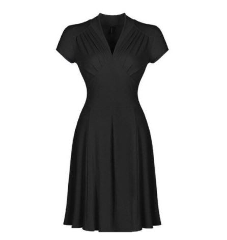 Φόρεμα Vintage Plus Size 50s Μαύρο
