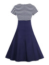 Vintage Plus Size 50s Φόρεμα Μπλε