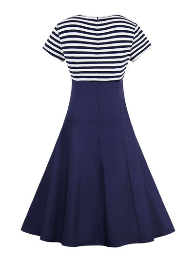 Vintage Plus Size 50s Φόρεμα Μπλε