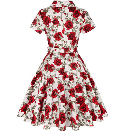 Φόρεμα Με Κουμπιά Vintage Plus Size 50s