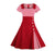 Vintage Plus Size 50s Κόκκινο Φόρεμα