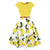 Vintage Plus Size 50s Φόρεμα Λεμόνι