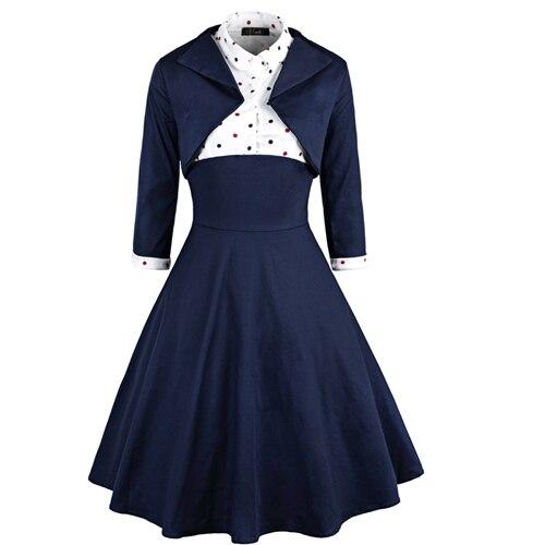 Vintage Φόρεμα Plus Size Φθινόπωρο