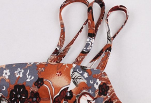 Φόρεμα Vintage Plus Size White Coffee