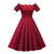 Vintage Φόρεμα Plus Size Βουργουνδί Κέντημα