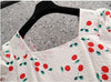 Vintage Plus Size Cherry Φόρεμα Λευκό