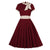 Κομψό Μπορντό Φόρεμα Vintage Σε Plus Size