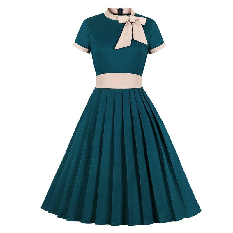 Vintage Plus Size Chic Τιρκουάζ Φόρεμα