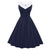 Plus Size Vintage Φόρεμα Chic Collar Navy