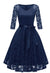 Φόρεμα Blue Lace Plus Size Vintage