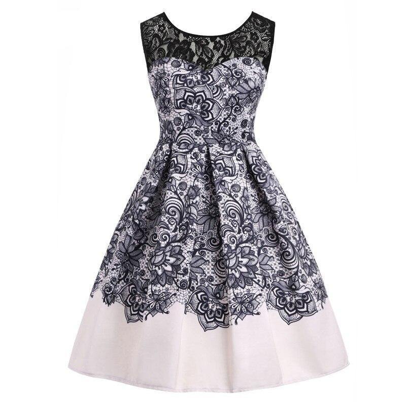Vintage Plus Size Lace Rockabilly Dress Grey