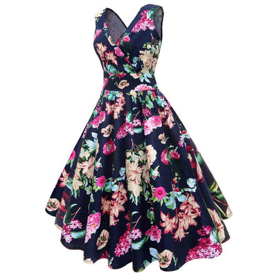 Φόρεμα Vintage Plus Size Flower