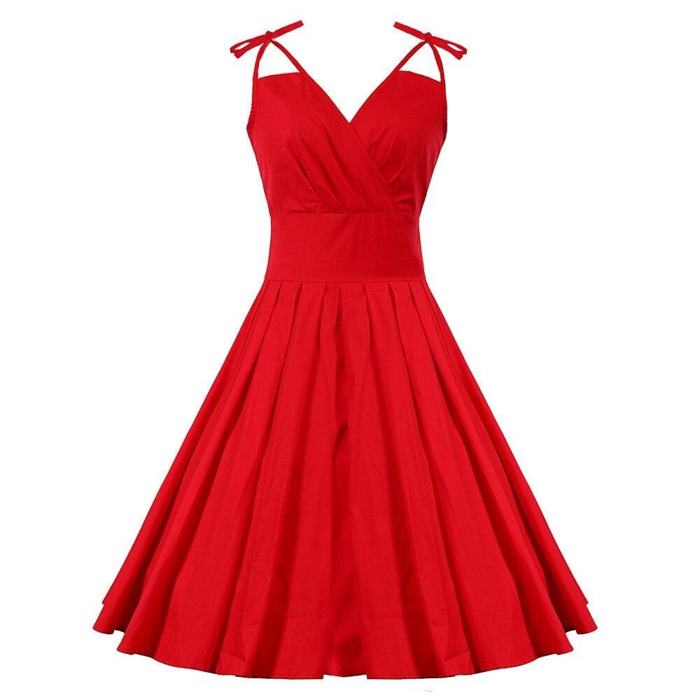 Κόκκινο Φόρεμα Glamour 50s