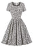 Vintage Plus Size Ψηλόμεσο Φόρεμα Λευκό