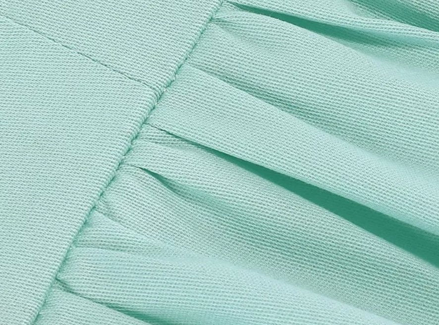 Φόρεμα Vintage Plus Size Ψηλόμεση Τιρκουάζ