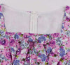 Φόρεμα Vintage Plus Size Ψηλόμεσο Μωβ