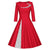Χειμερινό Κόκκινο Φόρεμα Vintage Plus Size