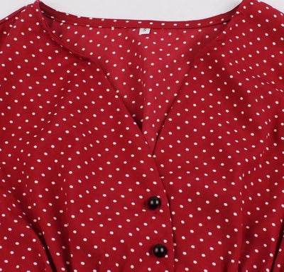 Plus Size Vintage Dress Letter