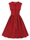 Plus Size Vintage Dress Letter