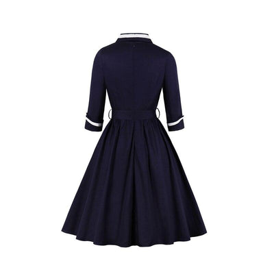 Μπλε Φόρεμα Plus Size 50s