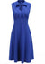 Φόρεμα Vintage Plus Size Navy Παπιγιόν