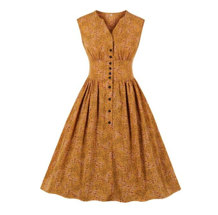 Vintage Φόρεμα Apricot Plus Size