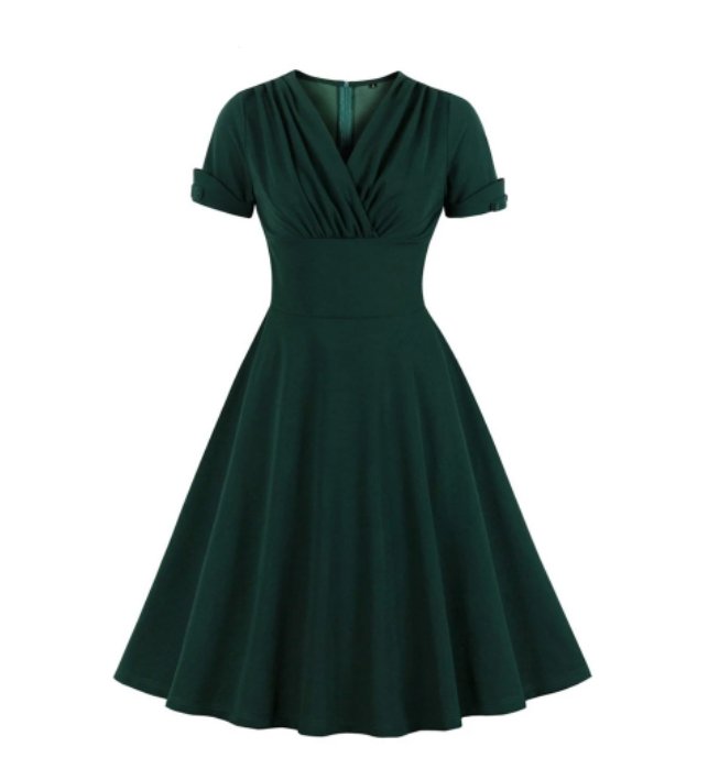 Πράσινο Vintage Φόρεμα Plus Size