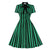 Ριγέ Φόρεμα Vintage Plus Size Πράσινο