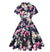 Φόρεμα Vintage Plus Size Rockabilly Flowers