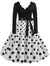 Vintage Plus Size Rockabilly Φόρεμα Μαύρο
