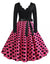Vintage Plus Size Rockabilly Πουά Φόρεμα Ροζ